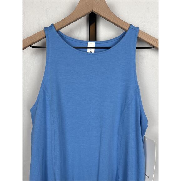 NEW Lululemon Organic Cotton Cinched-Waist Dress Women's Small Blue Sporty - Picture 3 of 9